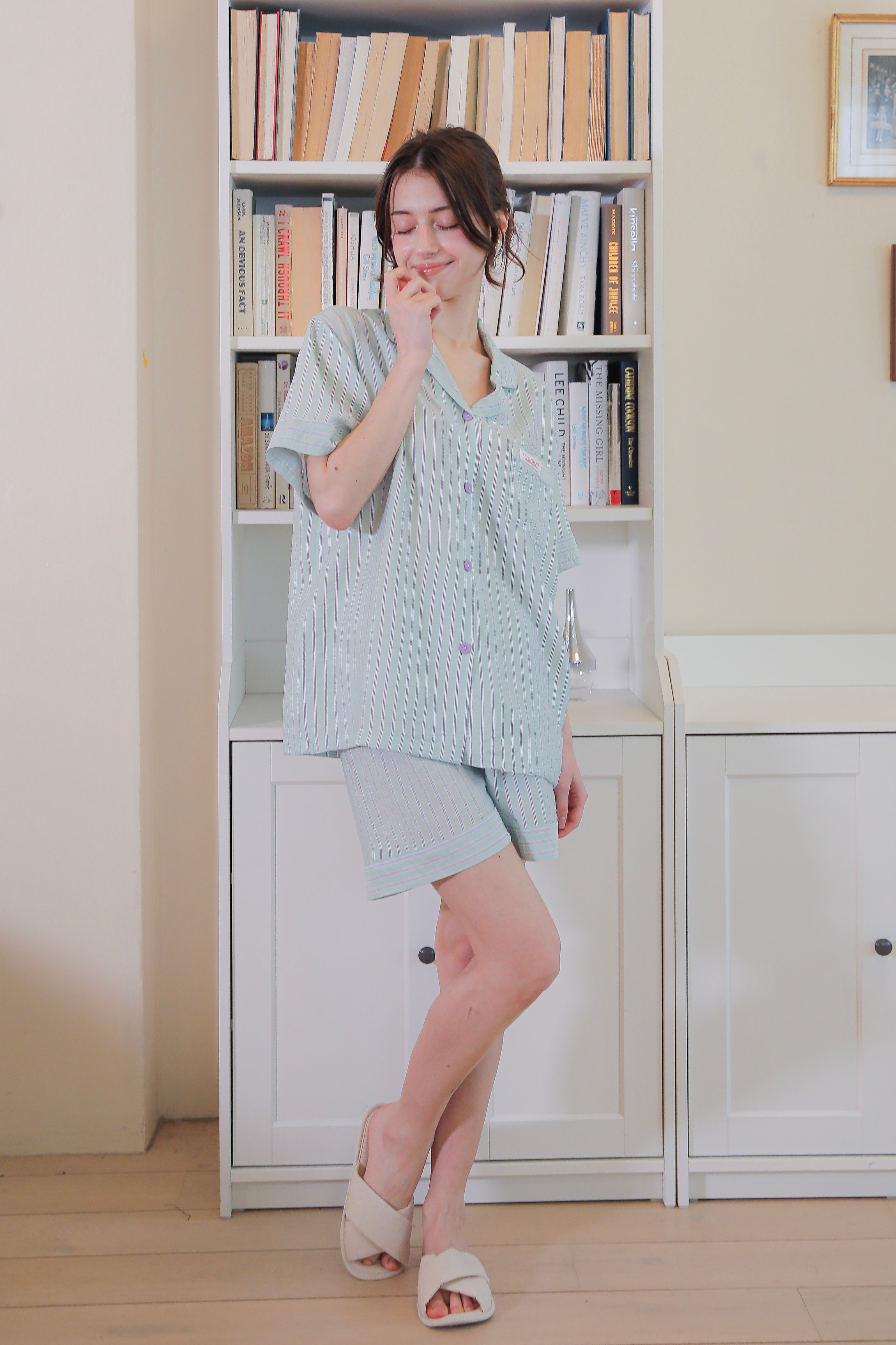 Cotton Candy Collared Adult Short Sleeve Set