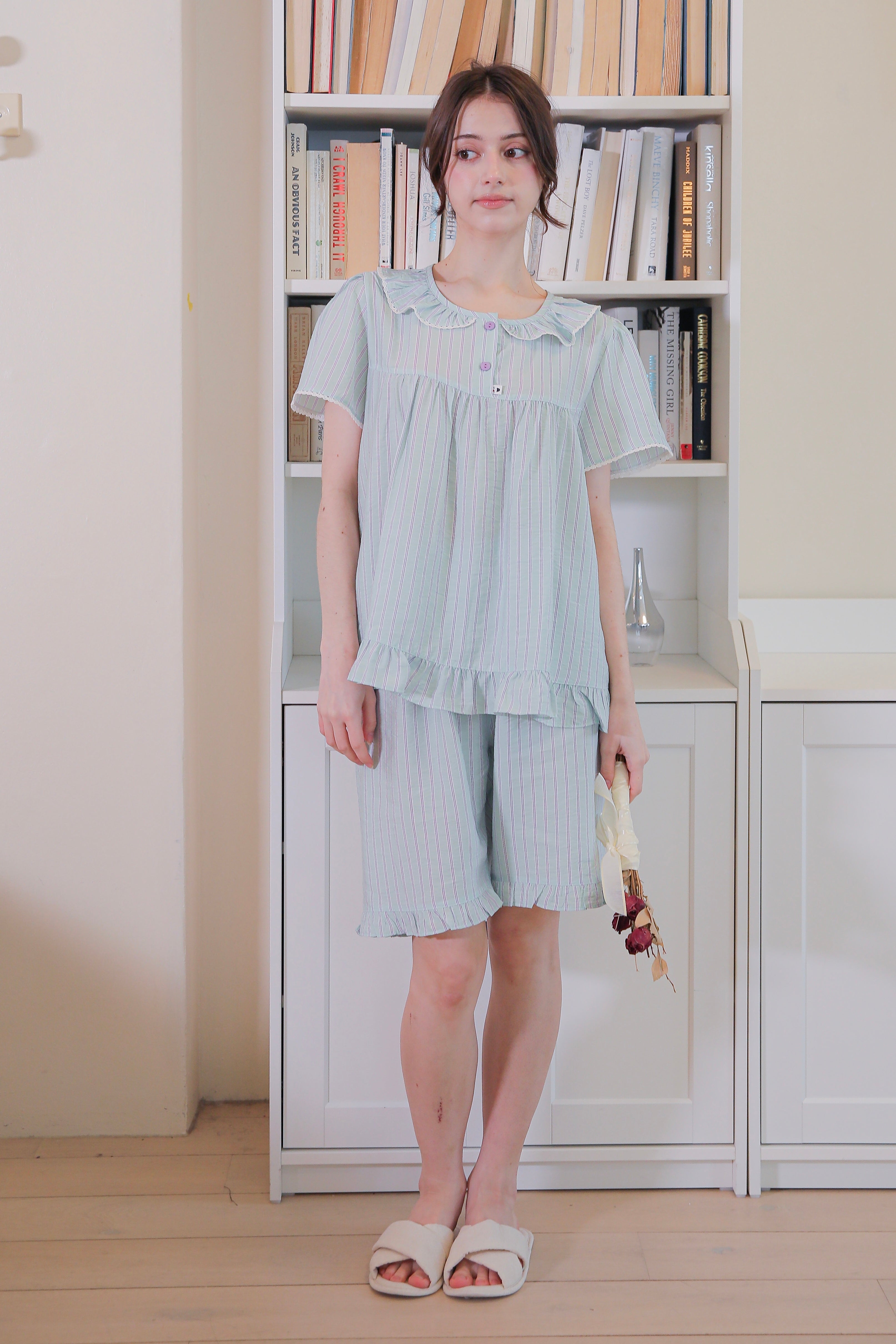 Cotton Candy Ruffled Adult Short Sleeve Set