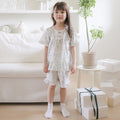 Bluebell Blossom Ruffled Tie Short Sleeve Set