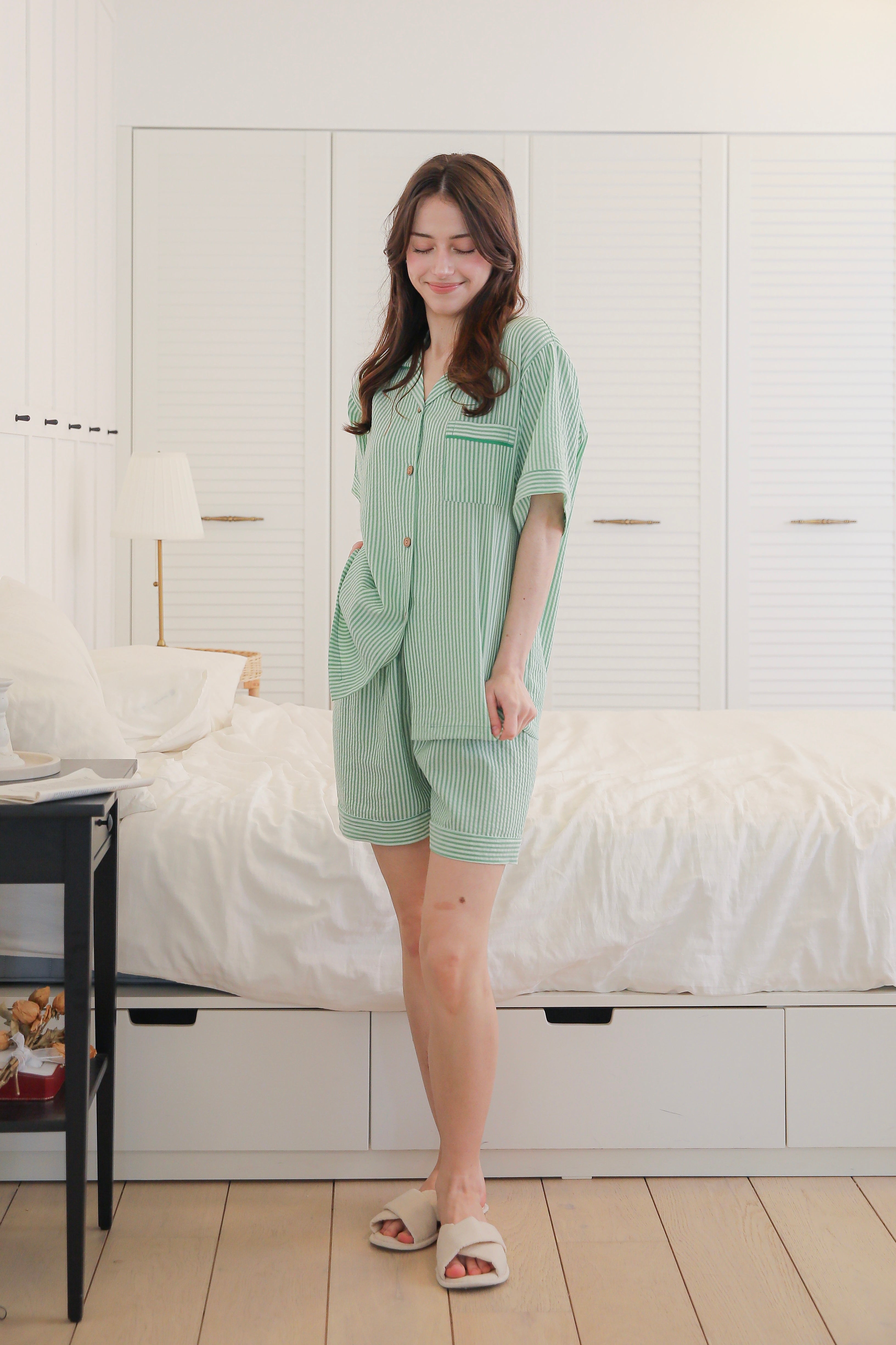Clover Adult Collared Short Sleeve Set