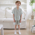 Cotton Candy Mint Collared Short Sleeve Set