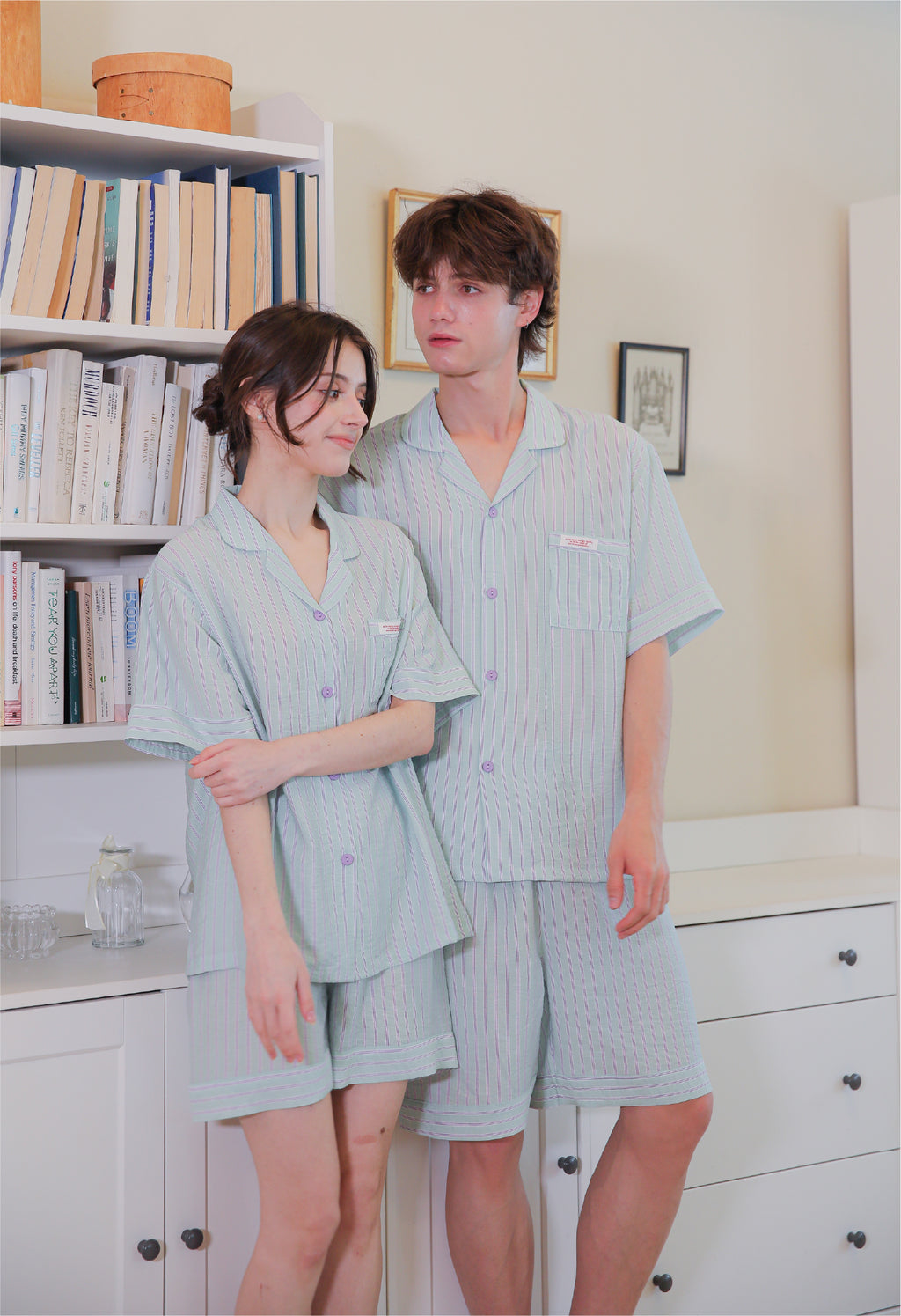 (Pre-order) Men's Cotton Candy Collared Short Sleeve Set