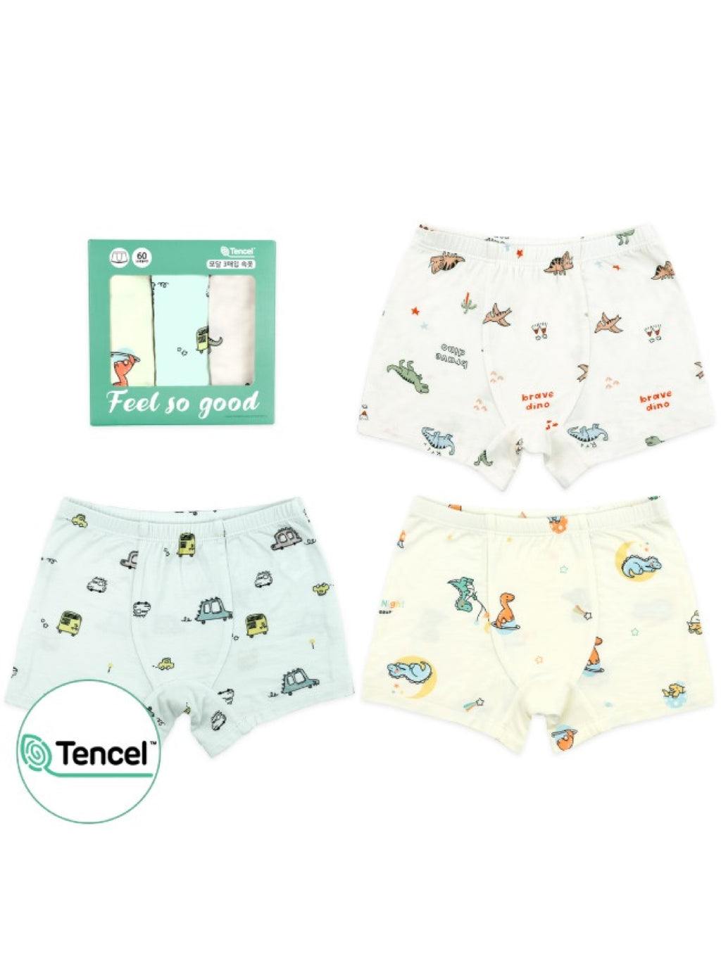 Dinos on the Move Modal Boxer Briefs (Pack of 3)