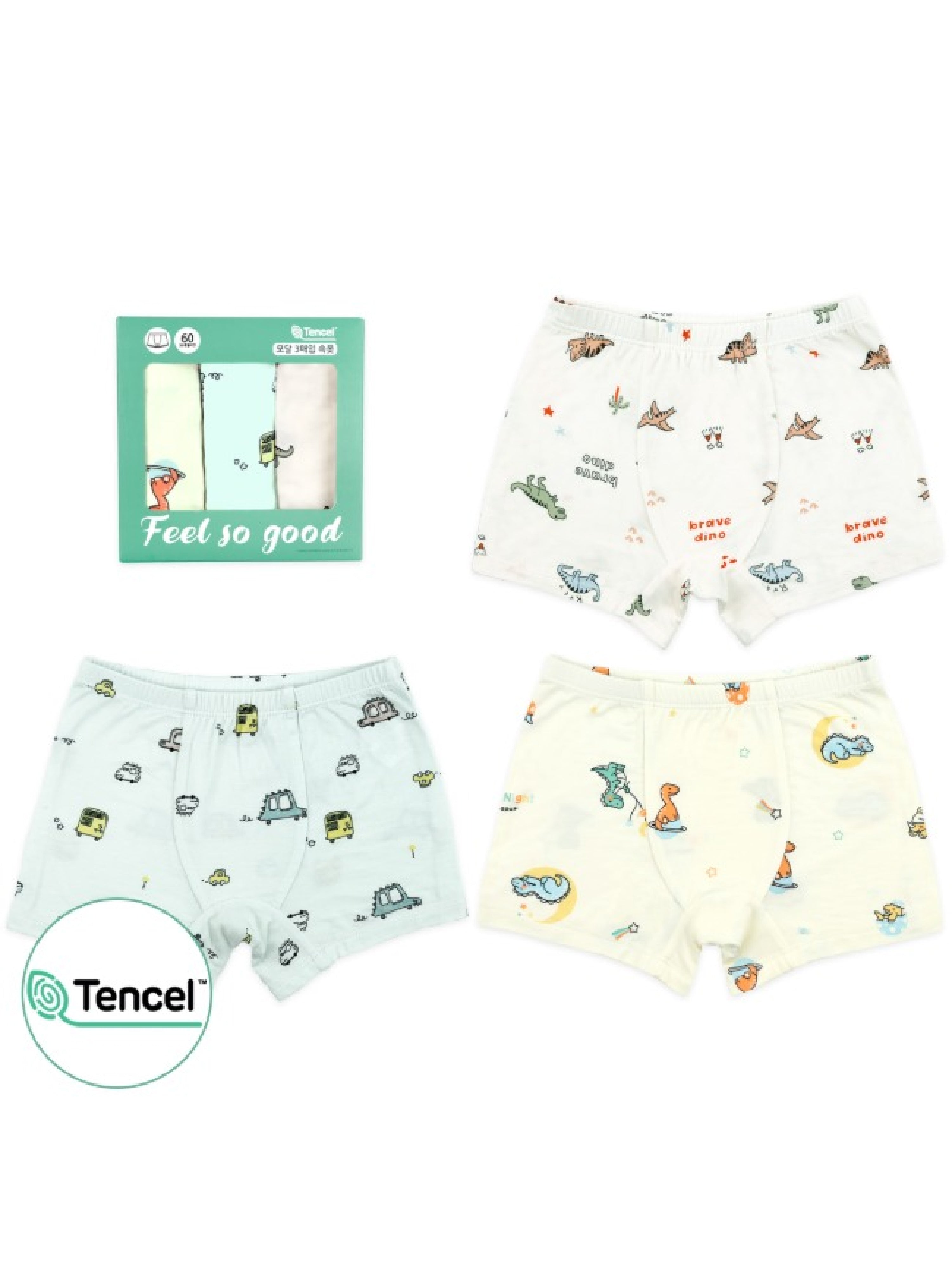 Dinos on the Move Modal Boxer Briefs (Pack of 3)