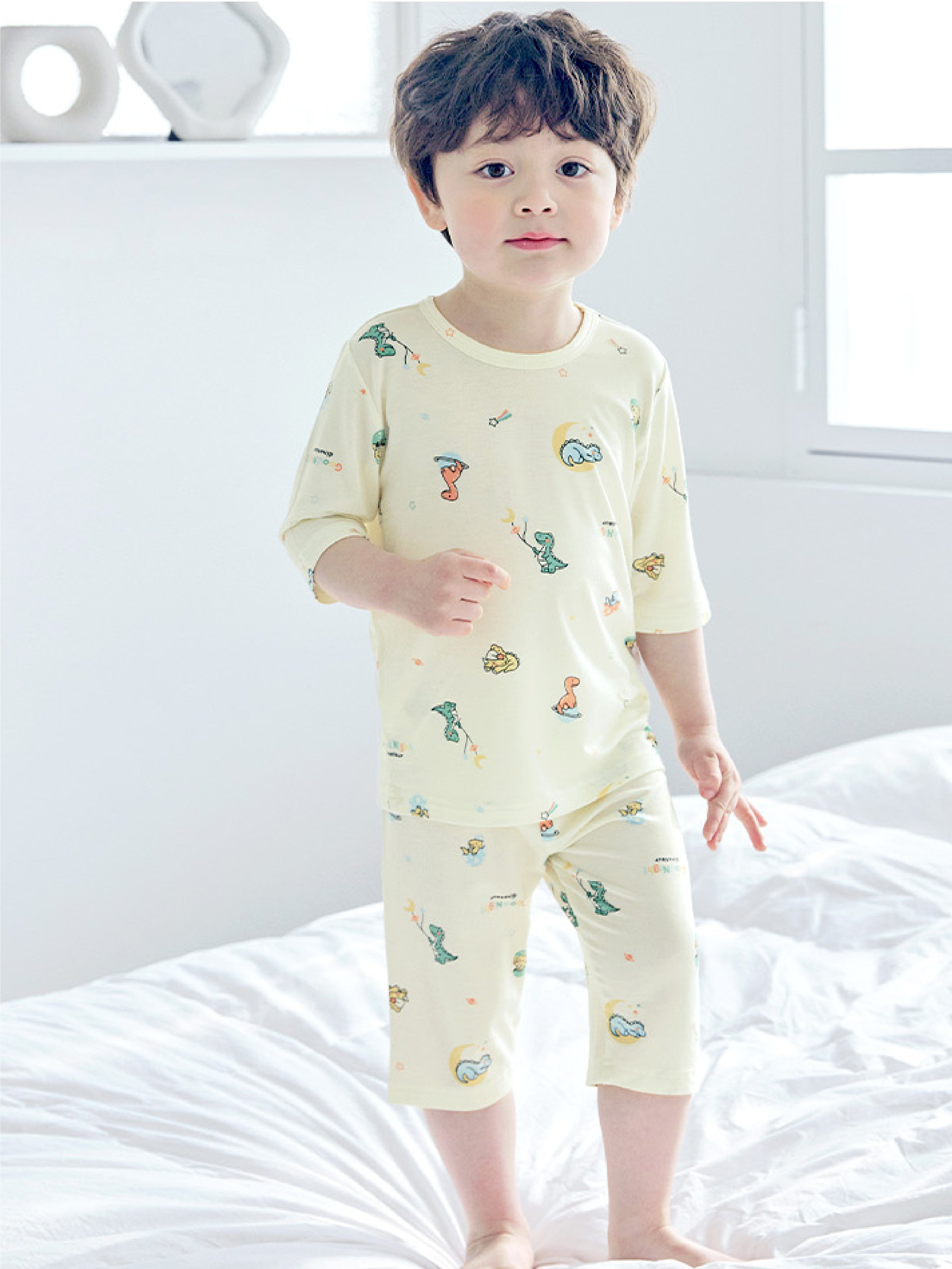 Cosmic Dino Modal Short Sleeve Set