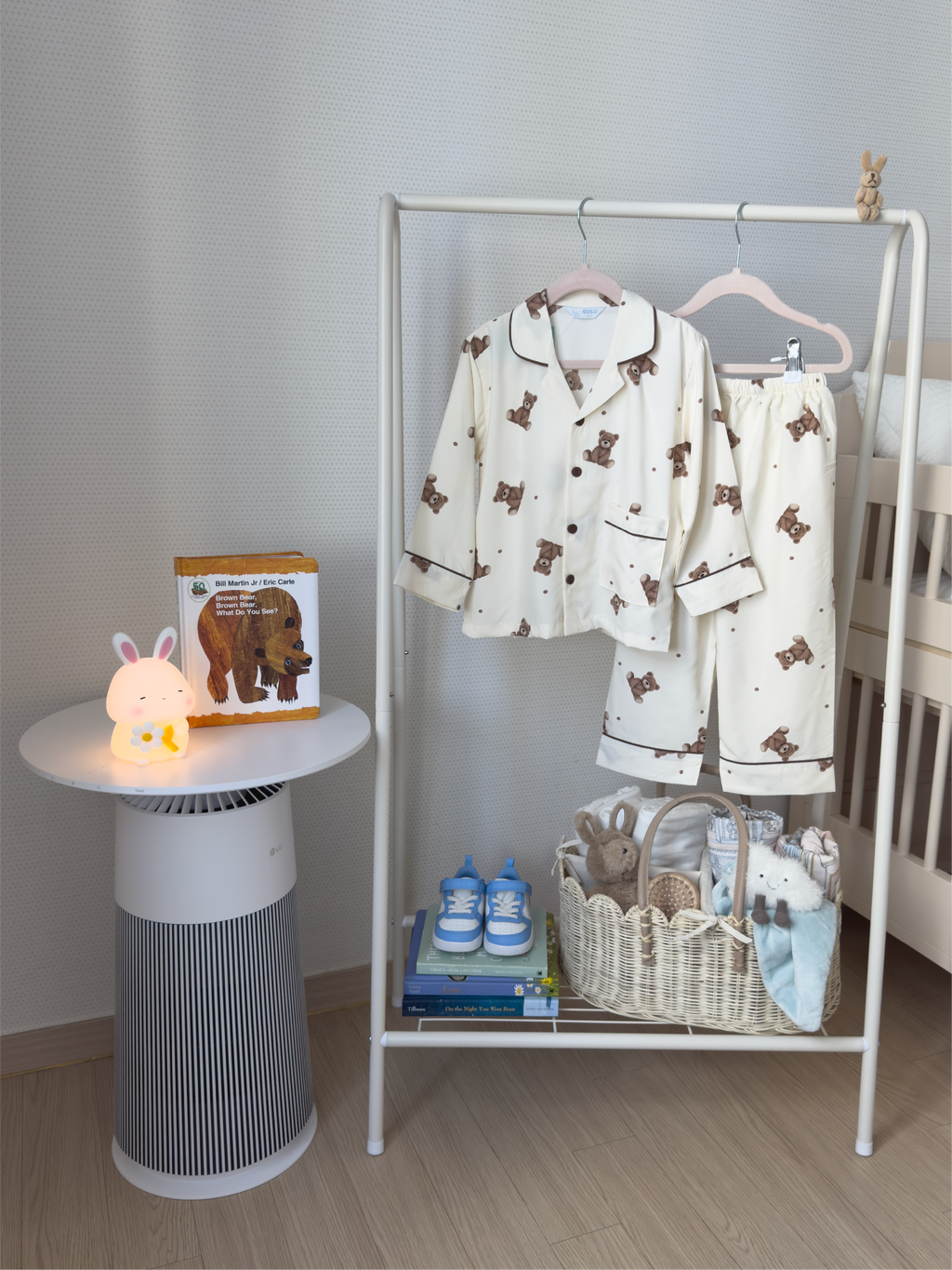 Snuggle Bear Cozy Wear Collared Long Sleeve Set