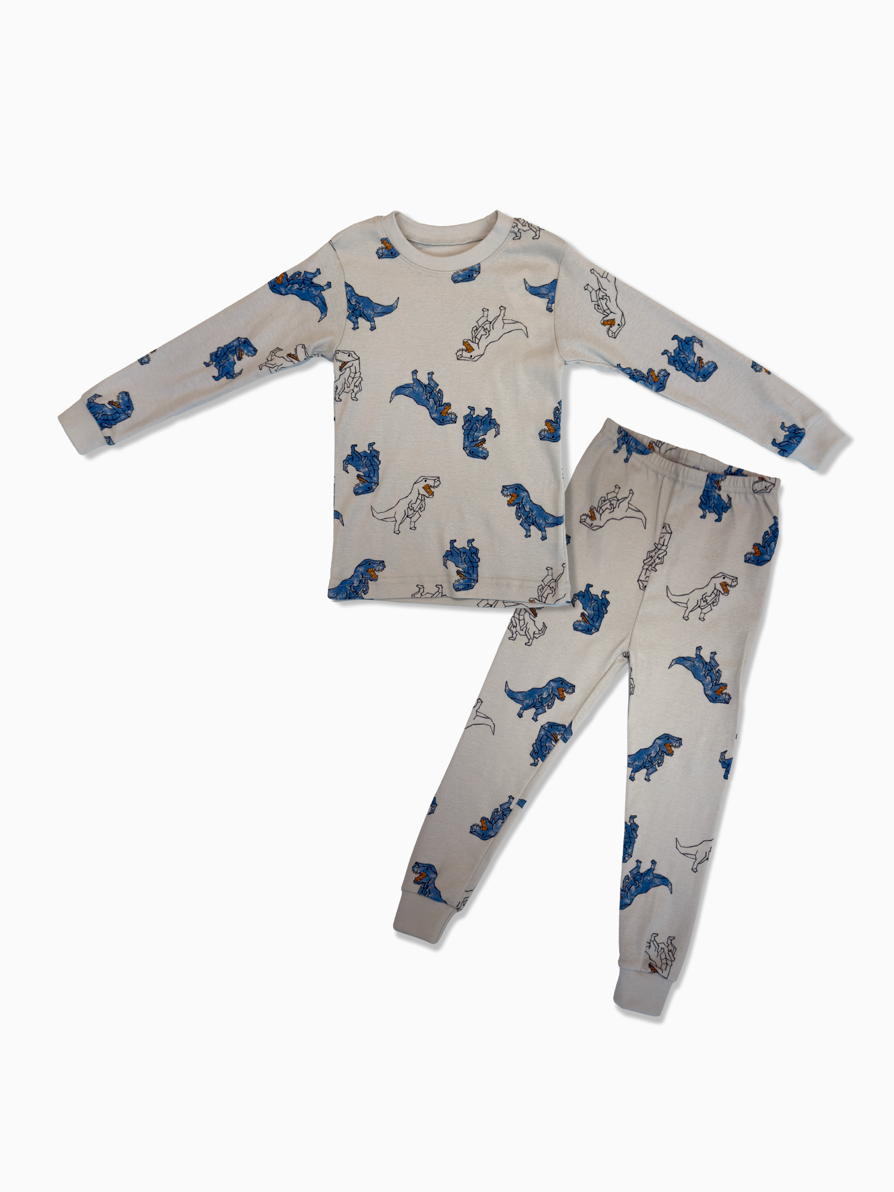Dinosaur T-Rex Long Sleeve Pajama Set
