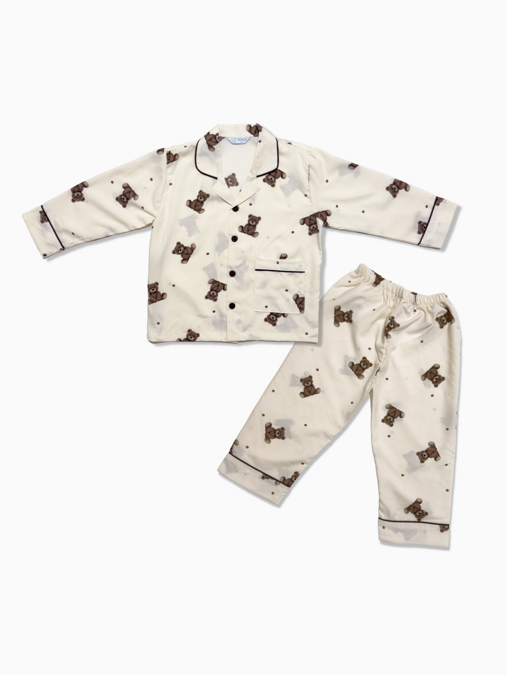Snuggle Bear Cozy Wear Collared Long Sleeve Set