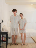 (Pre-order) Men's Morning Sky Collared Short Sleeve Set