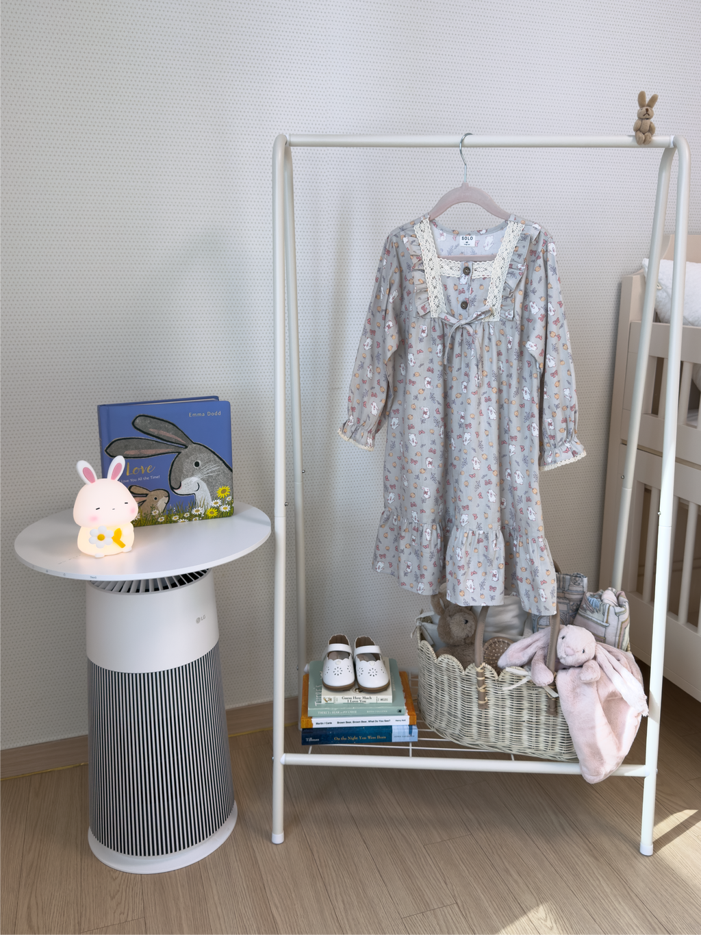 Garden Party Bunny Long Sleeve Nightgown