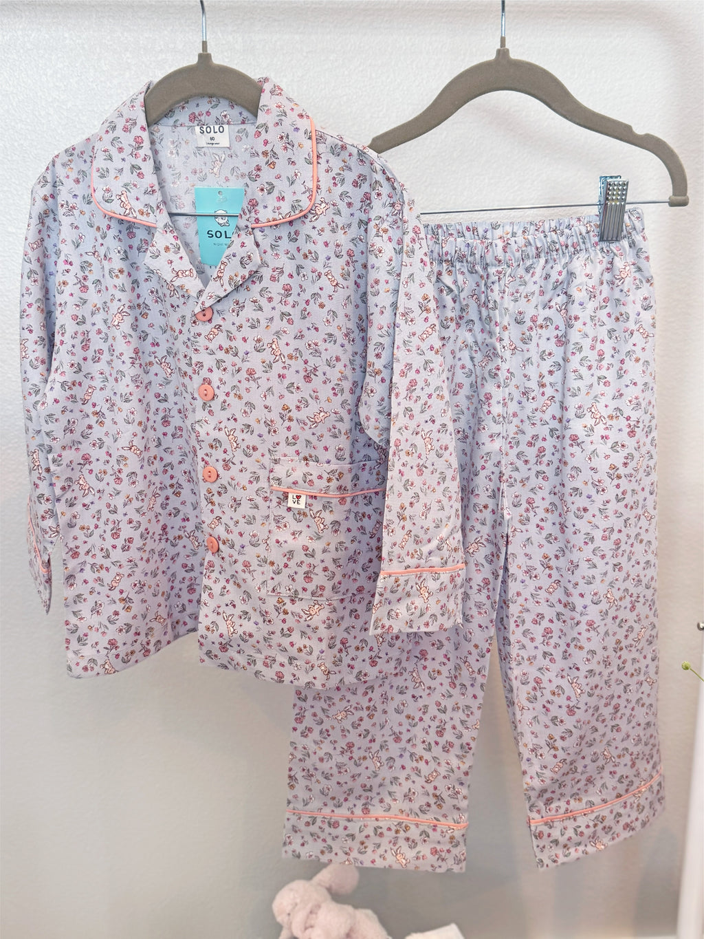 Secret Bunny Garden Collared Long Sleeve Set