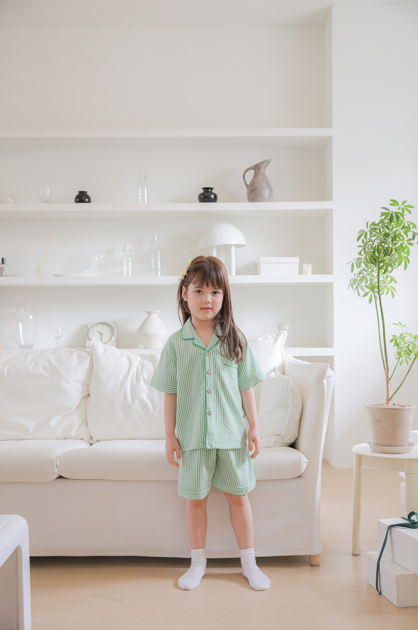 Clover Collared Short Sleeve Set