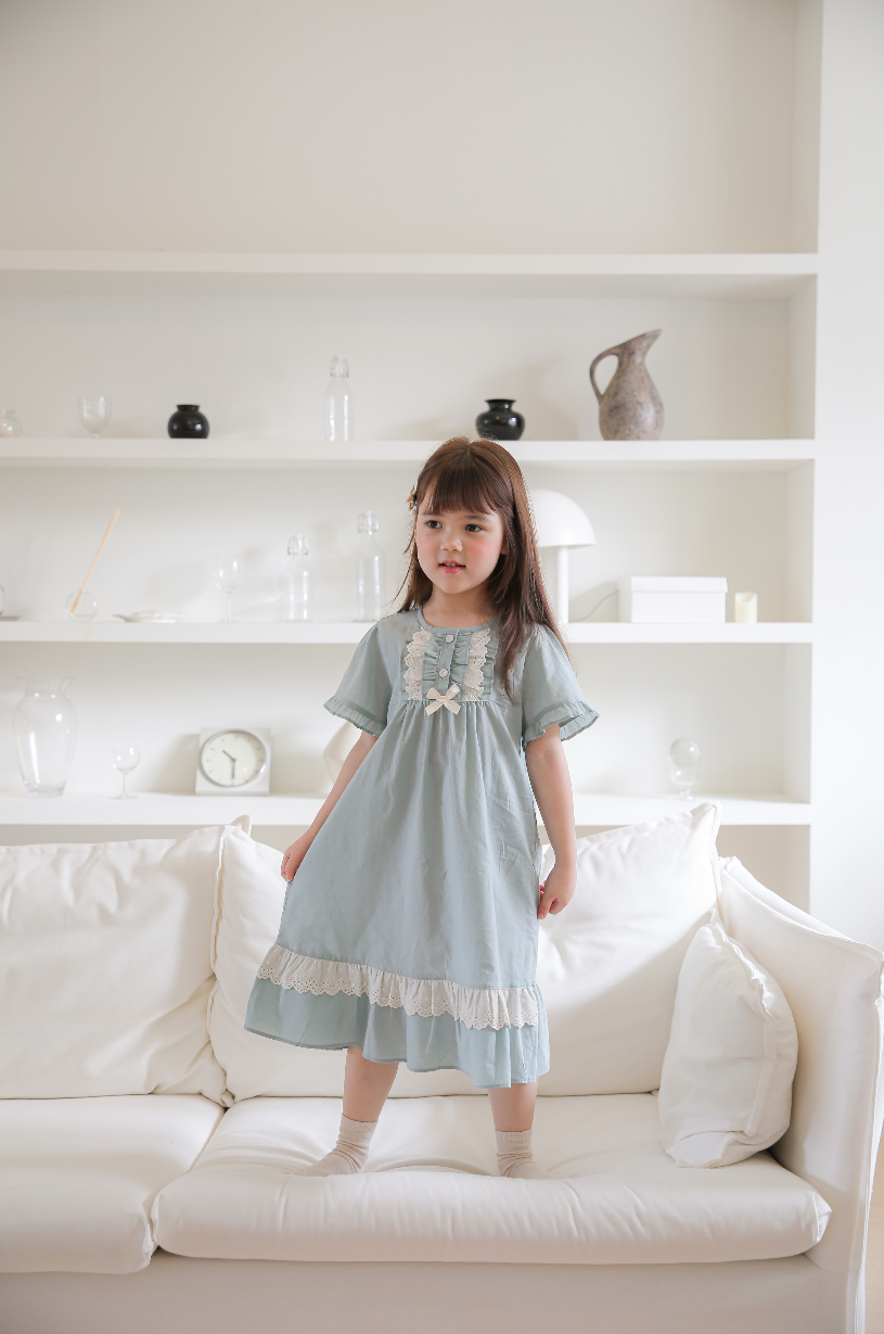 Little Mint Dream Short Sleeve Nightgown