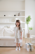 Bluebell Blossom Ruffled Tie Short Sleeve Set