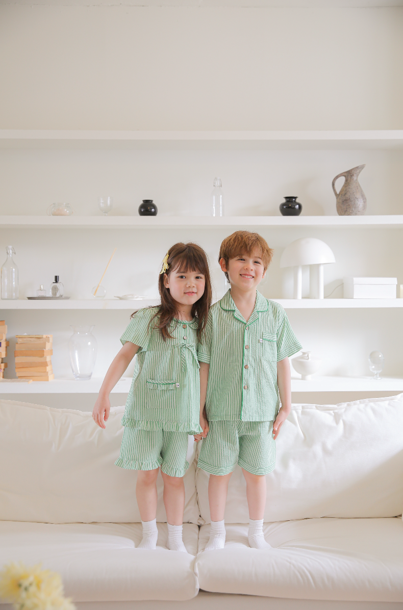 Clover Collared Short Sleeve Set