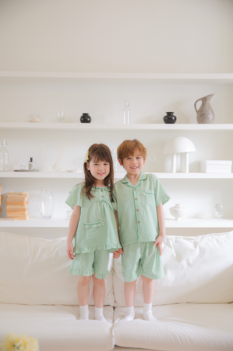 Clover Collared Short Sleeve Set