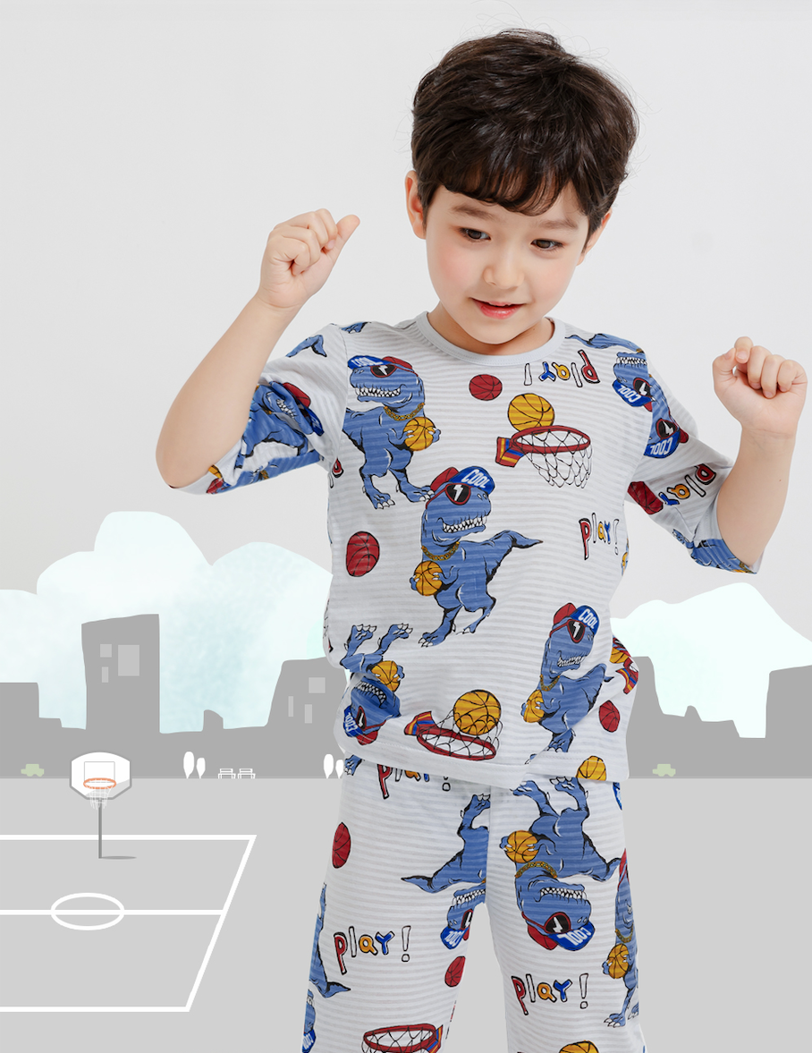 Dino Dunk Squad Short Sleeve Set
