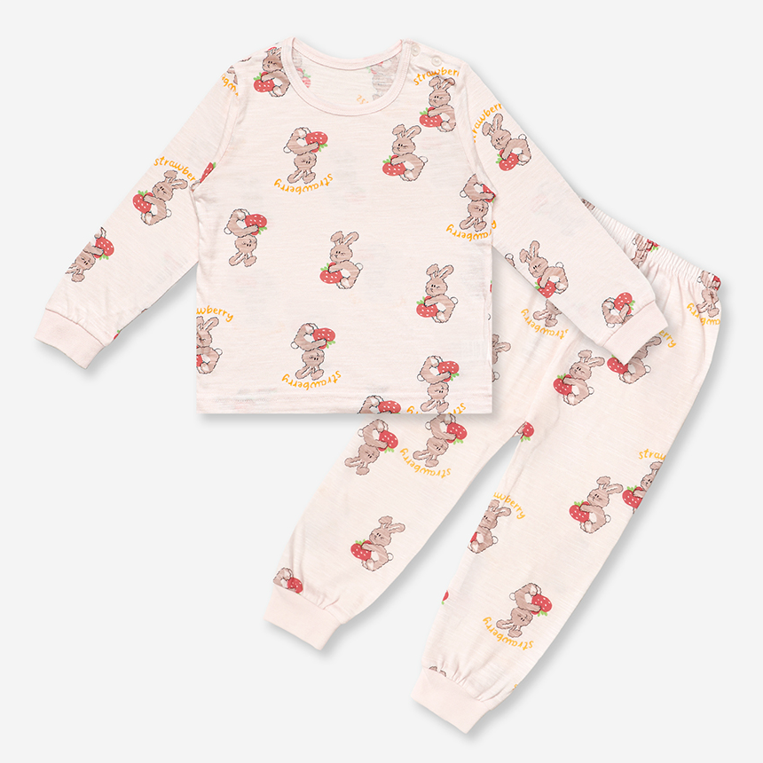Bunny Loves Berries Long Sleeve Set
