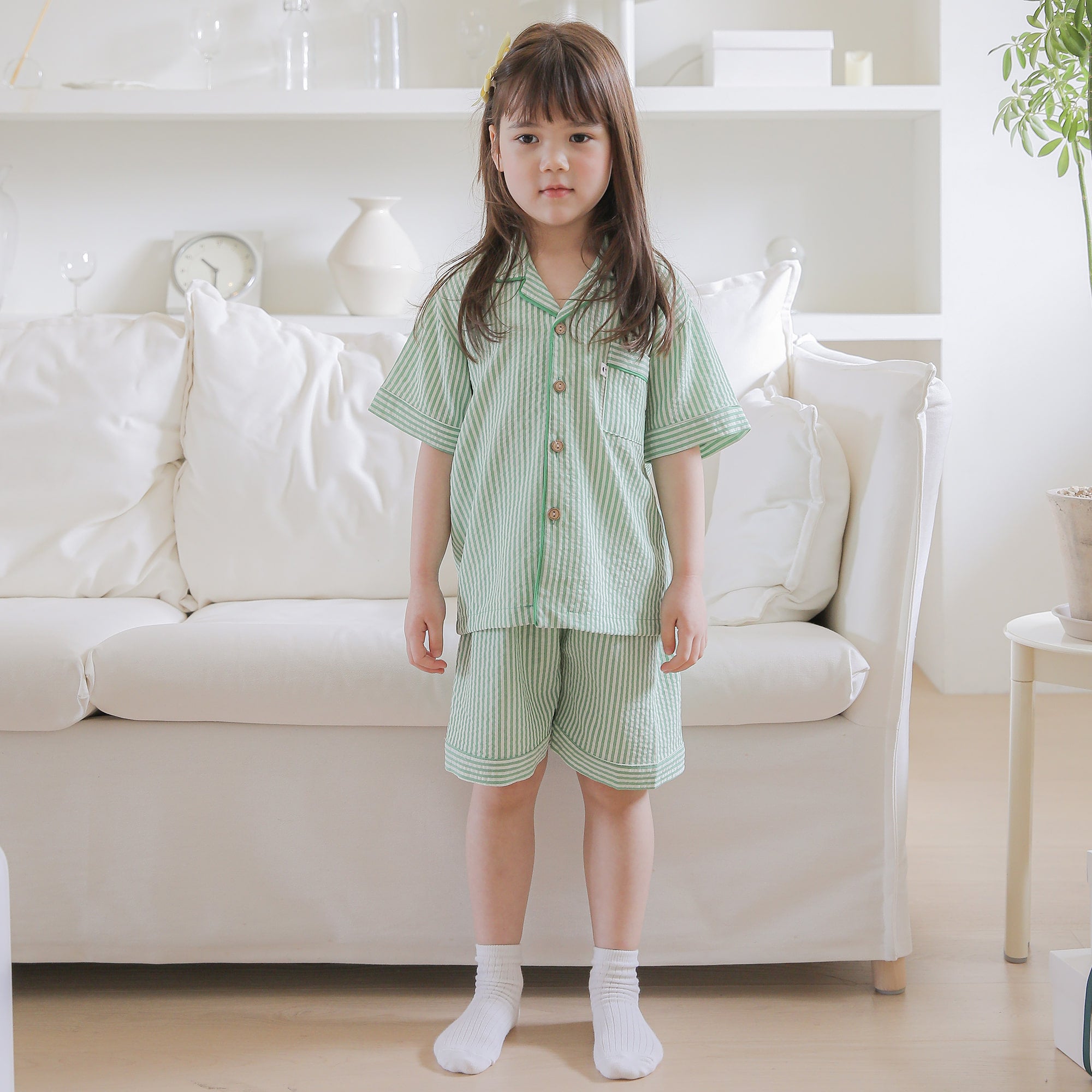 Clover Collared Short Sleeve Set