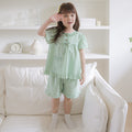 Clover Ruffle Collared Short Sleeve Set